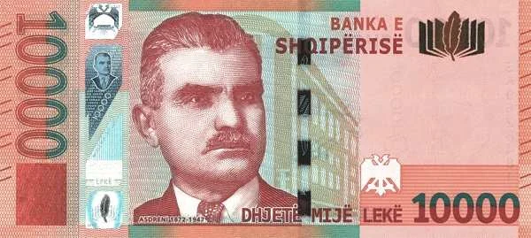 Албания: 10000 леков 2019 г. (аверс)